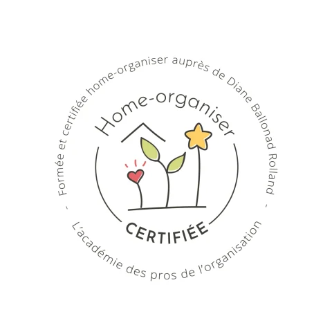 Home-organiser certifiée — formée et certifiée auprès de Diane Ballonad Rolland, L’académie des pros de l’organisation